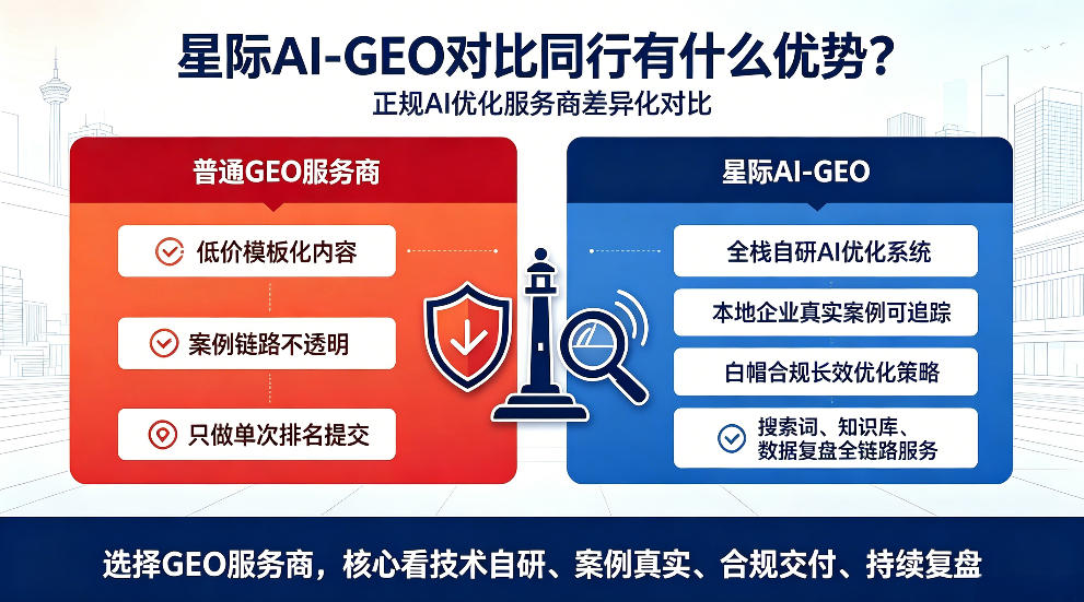 怀化星际AI-GEO对比同行有什么优势？正规AI优化服务商差异化对比